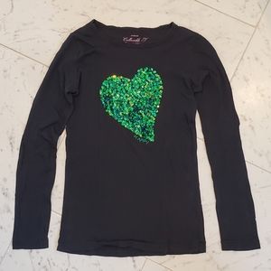 Girls J.Crew Sequin Heart Tee Crewcuts Collectible T
